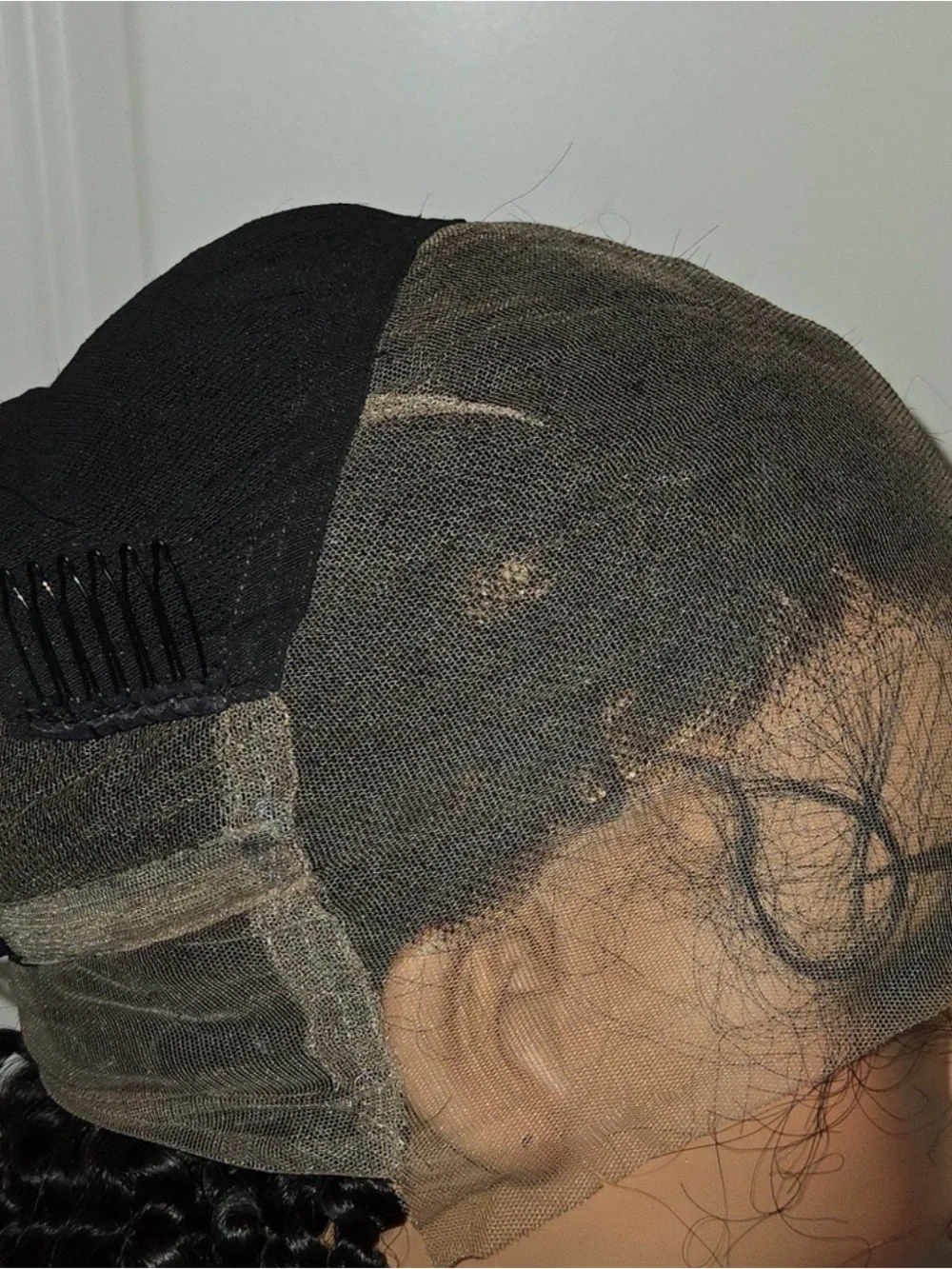 Raw Burmese Curly Full Lace Front Wig - Black - Unbranded